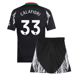 Arsenal Riccardo Calafiori #33 Uit tenue Kids 2024-25 Korte Mouw (+ Korte broeken)